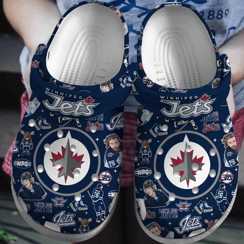 Winnipeg Jets Nhl Sport Crocs Crocband Clogs Shoes