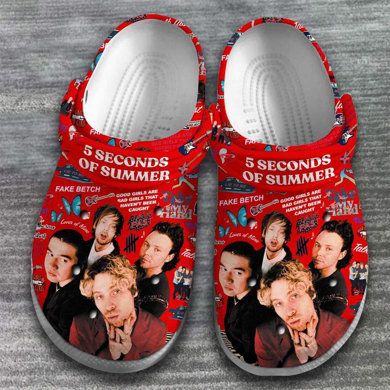 5 Seconds Of Summer Band Music Crocs Crocband Clogs Shoes