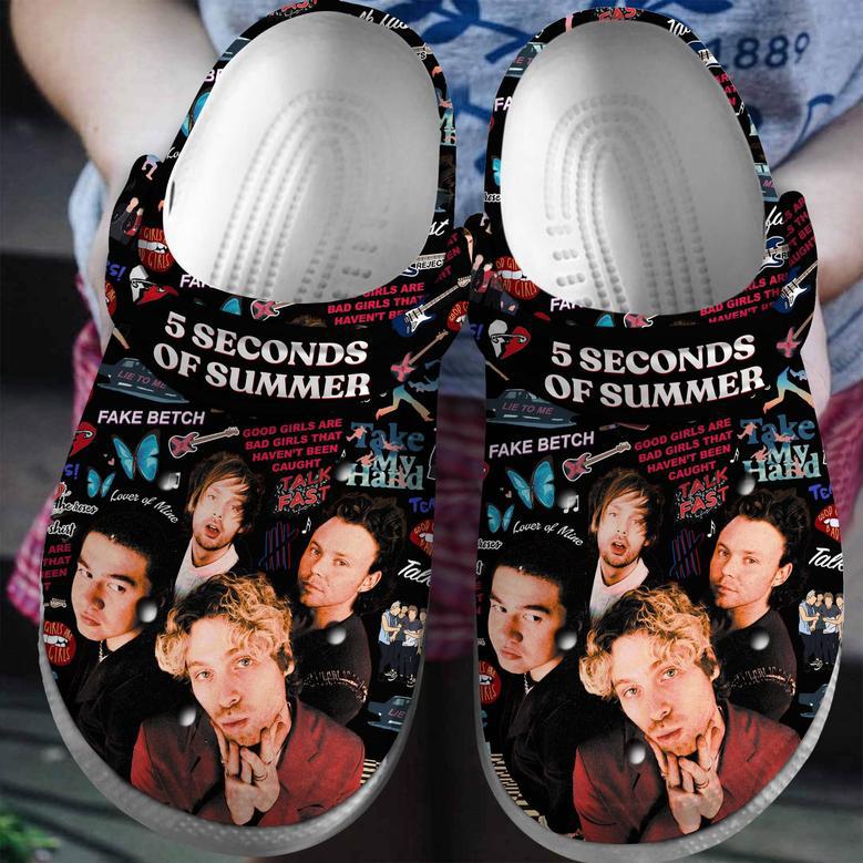 5 Seconds Of Summer Band Music Crocs Crocband Clogs Shoes