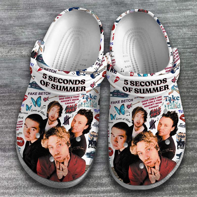 5 Seconds Of Summer Band Music Crocs Crocband Clogs Shoes