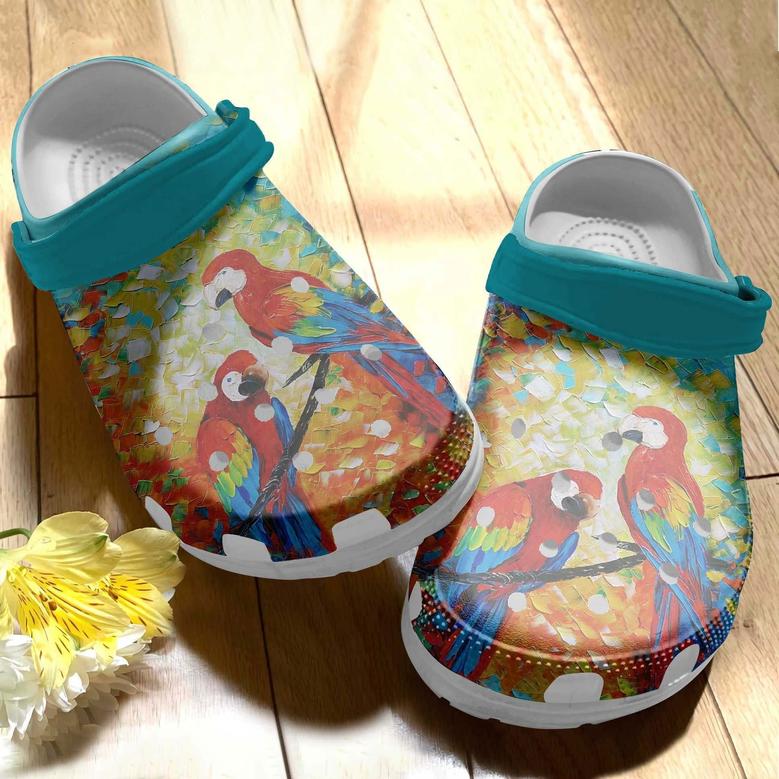 Abstract Parrot Shoes - Parrot Art Shoes Crocbland Clog Birthday Gifts For Men Women
