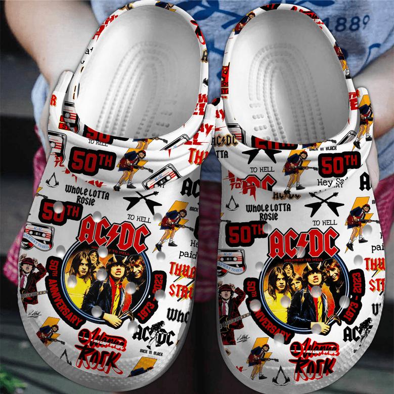 Acdc 50Th Anniversary Band Music Crocs Crocband Clogs Shoes