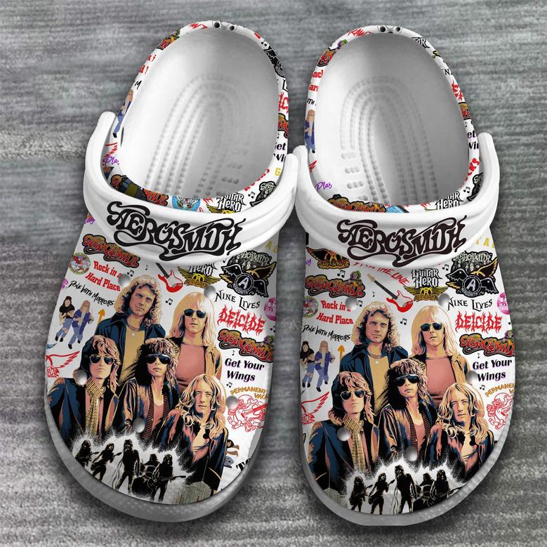 Aerosmith Band Music Crocs Crocband Clogs Shoes