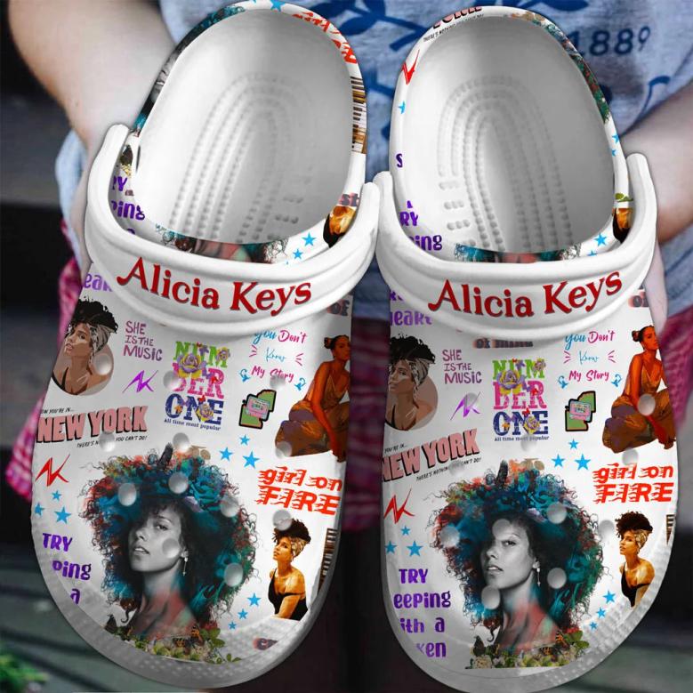 Alicia Keys Singer Music Crocs Crocband Clogs Shoes