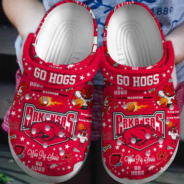 Arkansas Razorbacks Football Ncaa Crocs Clogs Crocband Shoes