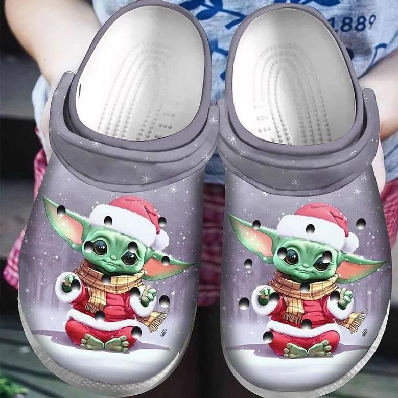 Baby Yoda In Santa Claus Suit Crocband Clog Shoes For Men Women