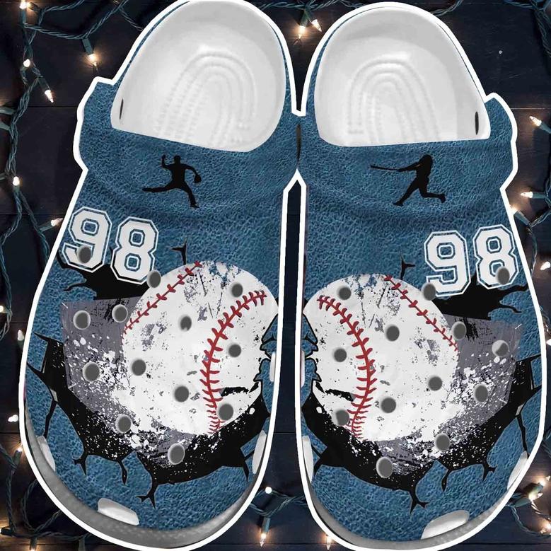 Baseball Falls Against The Wall Shoes Clogs For Batter Custom Shoe Gift For Fan Baseball