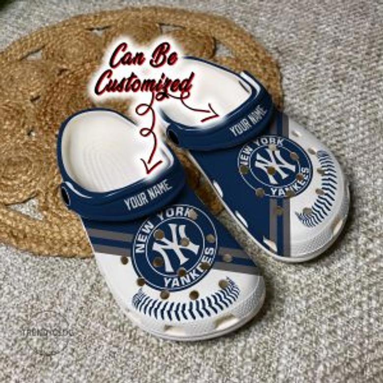 Baseball Ny Yankees Personalized Baseball Logo Team Clog Shoes