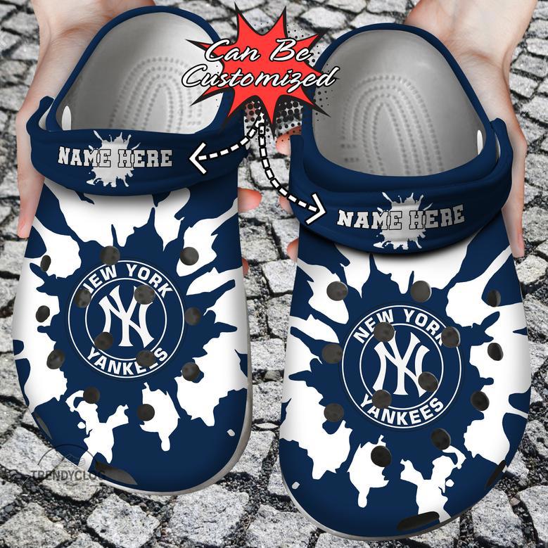 Baseball Personalized Ny Yankees Color Splash Clog Shoes