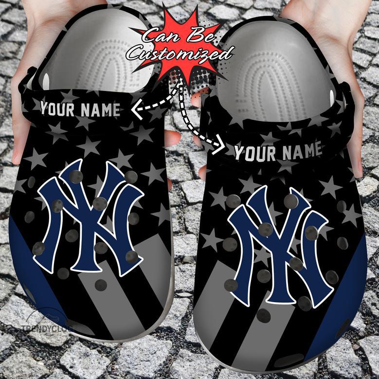 Baseball Personalized Ny Yankees Star Flag Clog Shoes