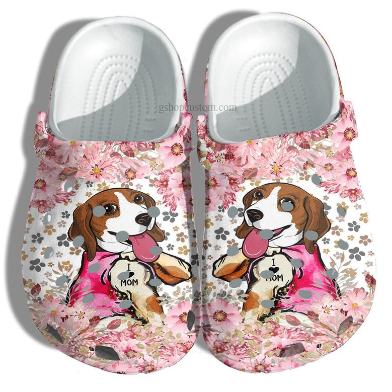 Beagle Dog Tattoo Love Mom Shoes - Beagle Dogmom Shoes Croc Clogs