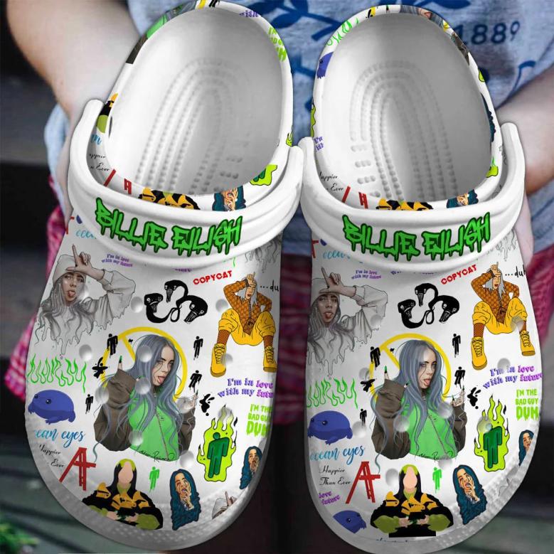 Billie Eilish Singer Music Crocs Crocband Clogs Shoes