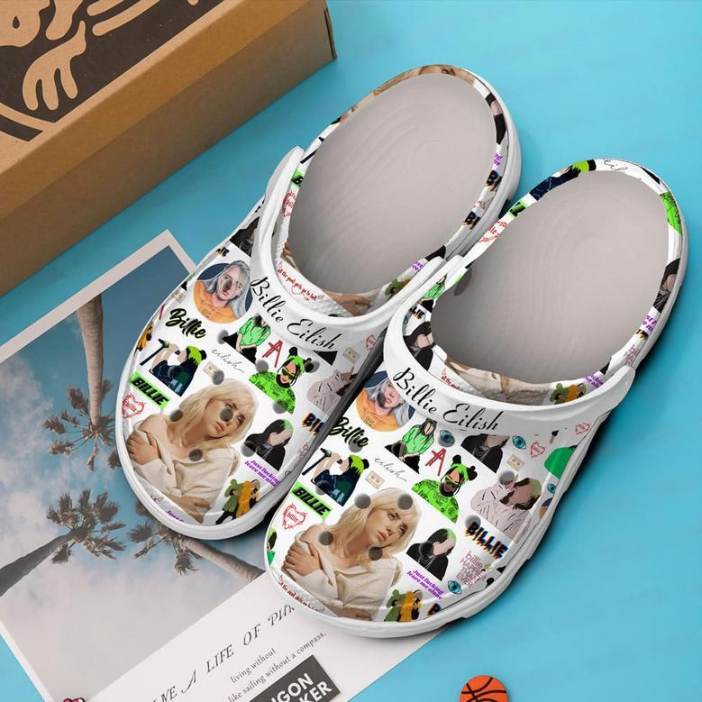 Billie Eilish Singer Music Crocs Crocband Clogs Shoes