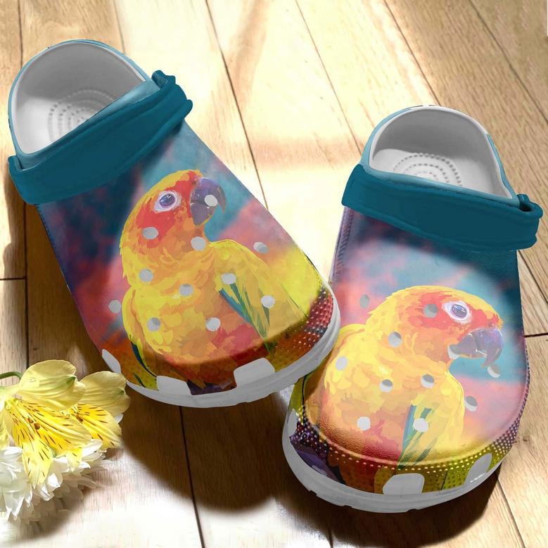 Bird Parrot Shoes - Portrait Parrot Clog Gifts For Boy Girl Daughter Son