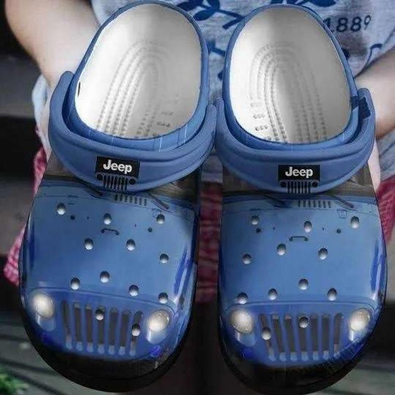 Blue Jeep Crocband Clog Shoes For Jeep Lover