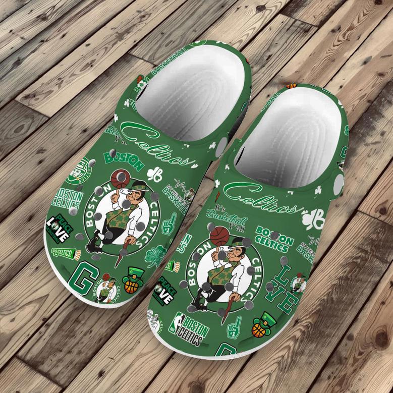 Boston Celtics Nba Sport Crocs Crocband Clogs Shoes For Men Women And Kids