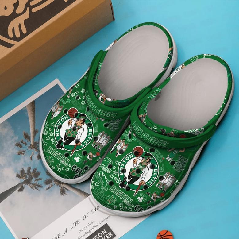 Boston Celtics Nba Sport Crocs Crocband Clogs Shoes For Men Women And Kids