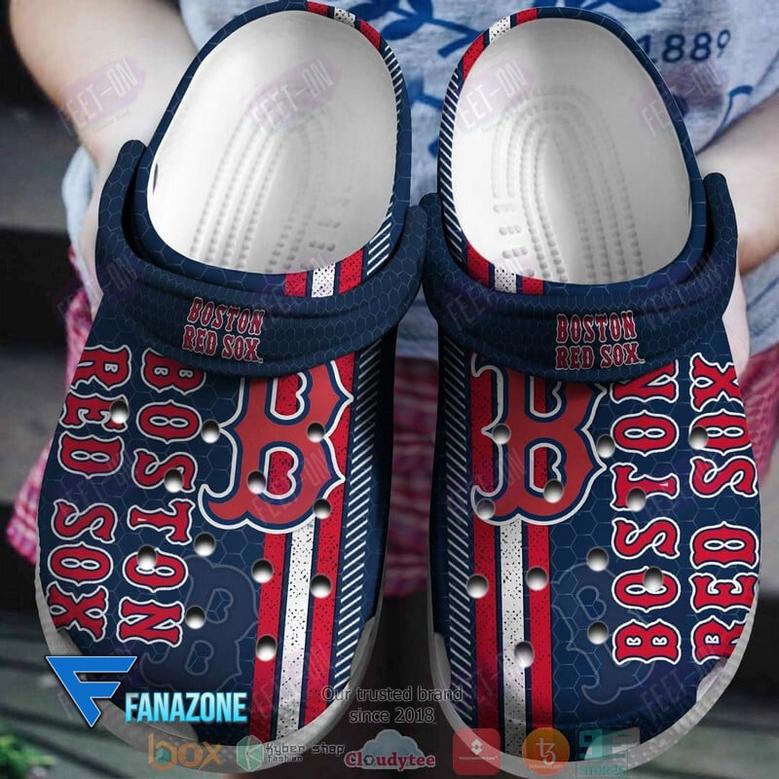 Boston Red Sox Mlb Logo Blue Red Mlb Sport Crocs Clogs Crocband Shoes