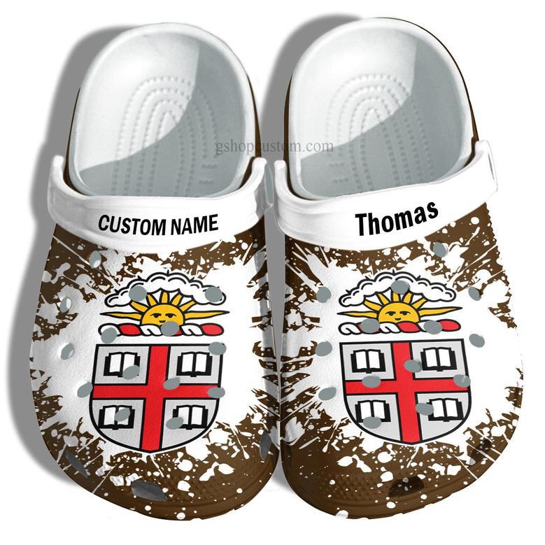 Brown University Graduation Gifts Croc Shoes Customize- Admission Gift Shoes