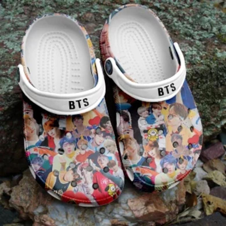 Bts Jungkook Pattern Crocs Shoes Comfortable Crocband Clogs For Men Women