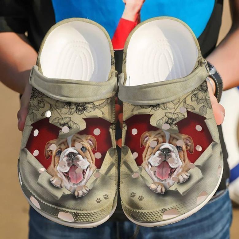 Bulldog They Steal My Heart Classic Clogs Shoes