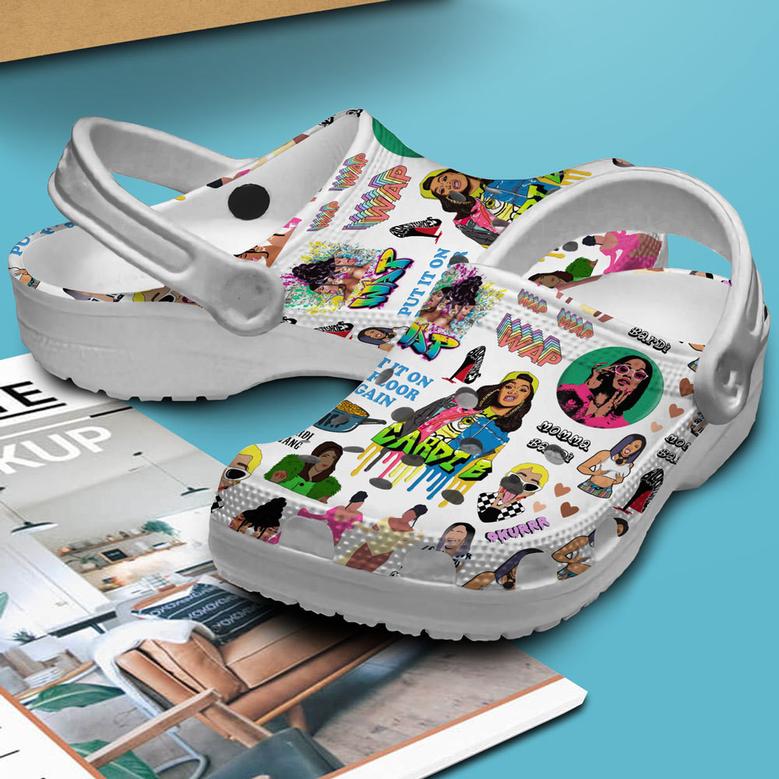 Cardi B Rapper Music Crocs Crocband Clogs Shoes For Men Women And Kids