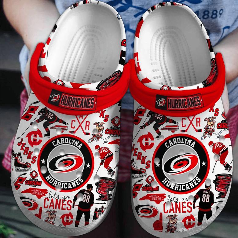 Carolina Hurricanes Ice Hockey Team Nhl Sport Crocs Clogs Crocband Shoes