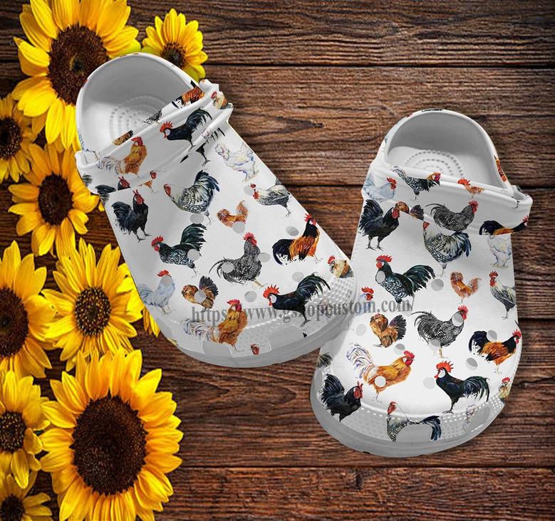 Chicken Breed House Croc Shoes Gift Country Girl- Farmer Chicken Shoes Croc Clogs Women
