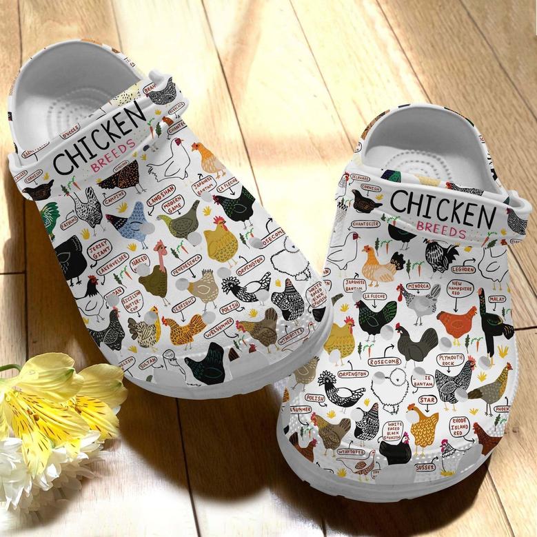Chicken Breeds Croc Gift - Cartoon Chicken Shoes Crocbland Clog Gifts For Niece Daughter