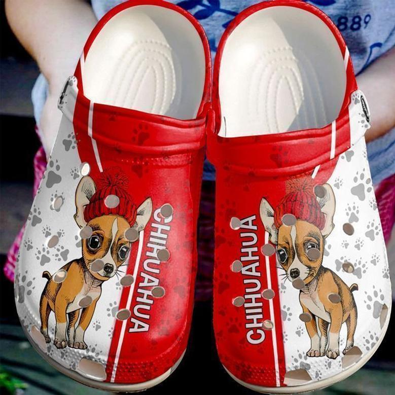 Chihuahua Love Red Classic Clogs Shoes
