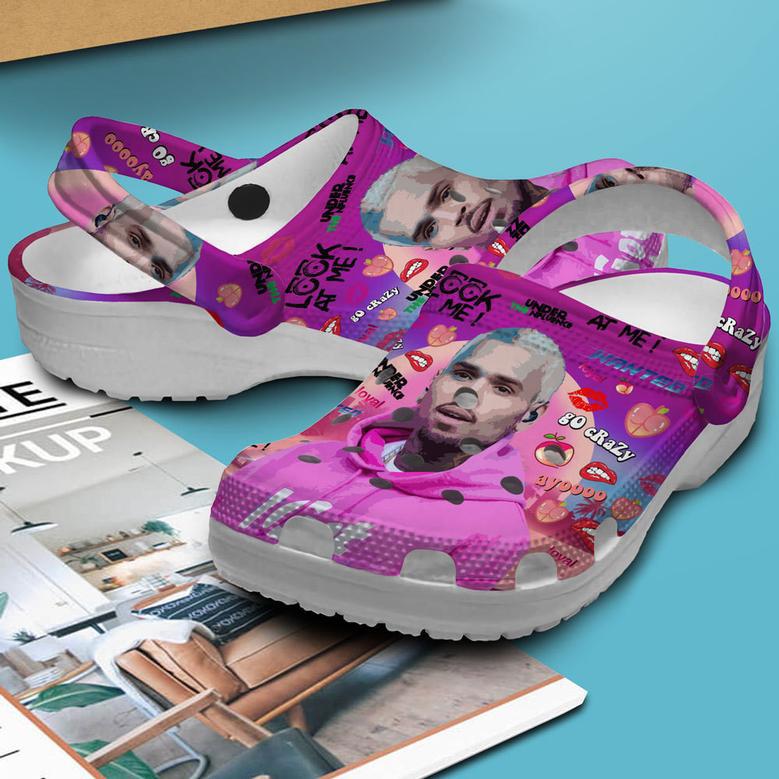 Chris Brown Music Crocs Crocband Clogs Shoes