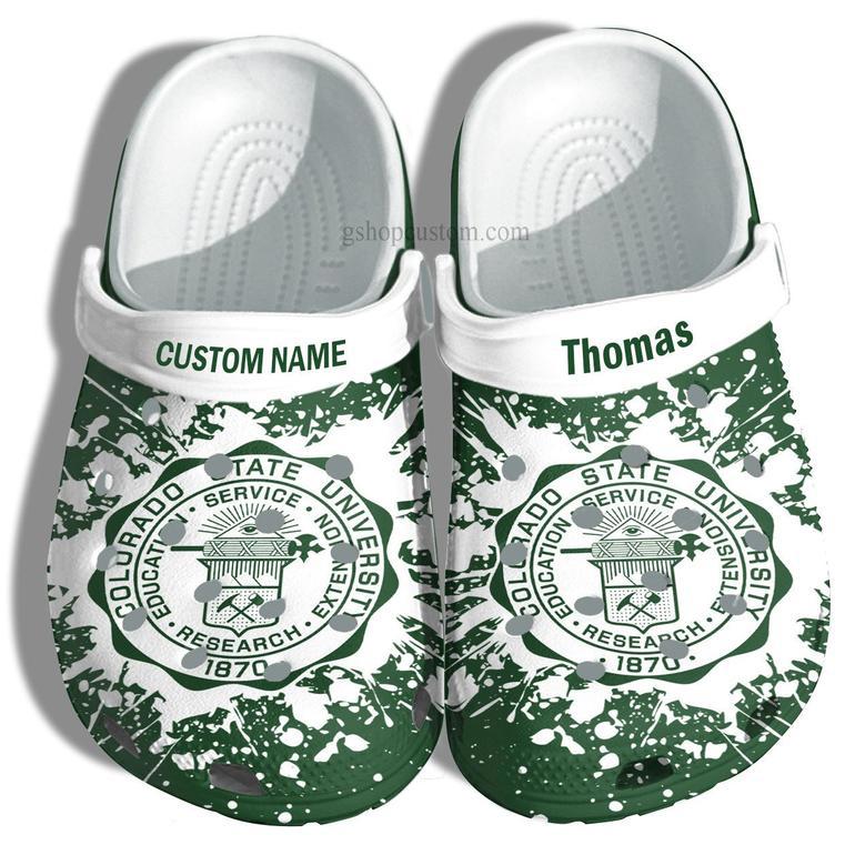 Colorado State University Graduation Gifts Croc Shoes Customize- Admission Gift Shoes