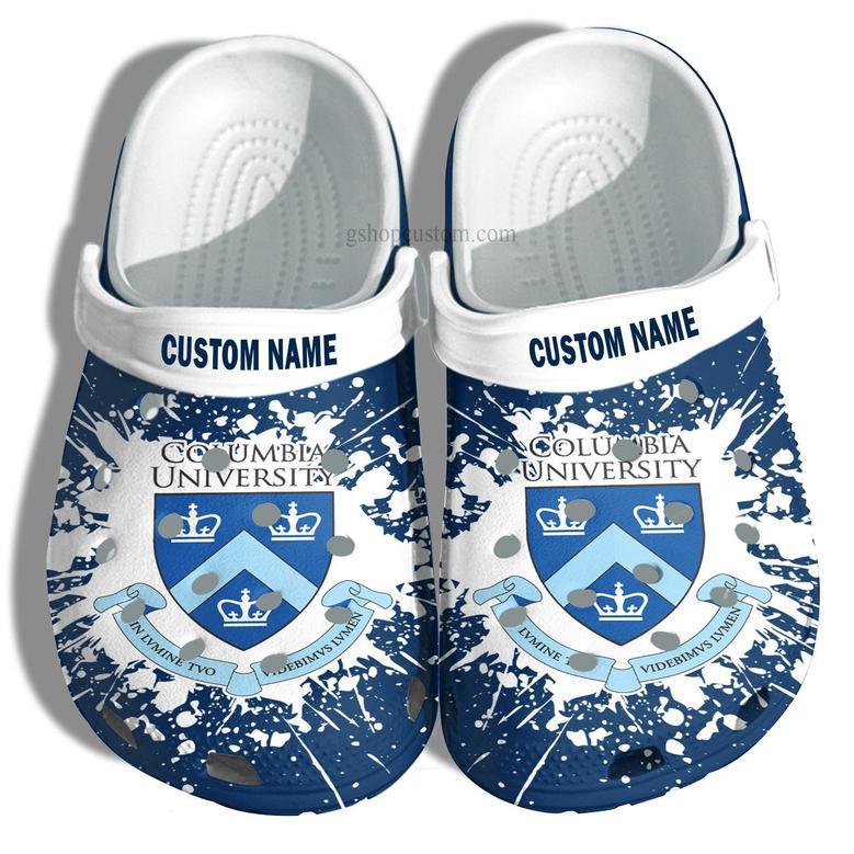 Columbia University Croc Shoes Customize- University Graduation Gifts Shoes Admission Gift