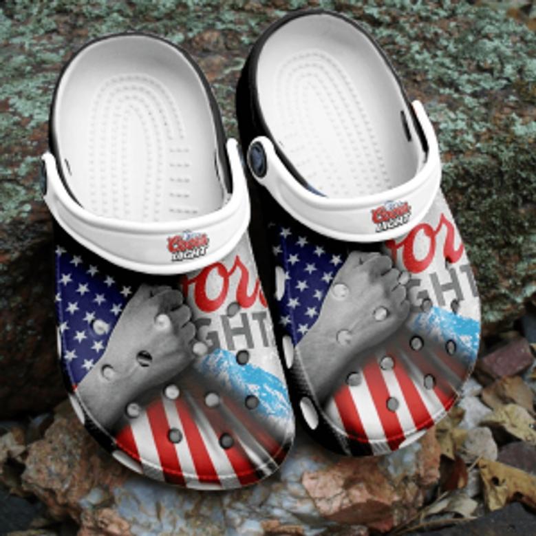 Coors Light Beer Adults Crocs Shoes Comfortable Crocband Clogs For Men Women