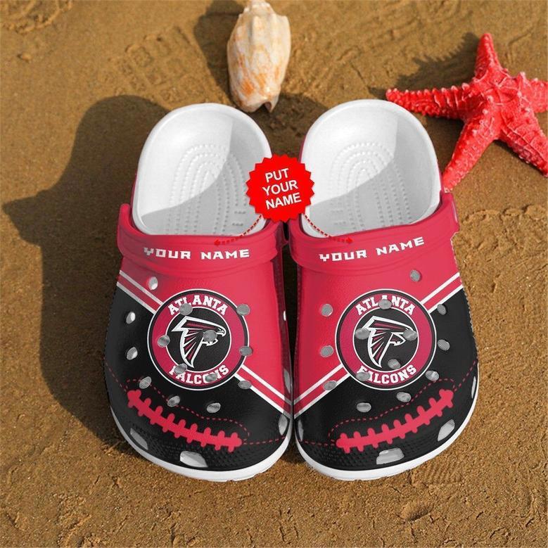 Custom Name Atlanta Falcons Nfl Teams Gift For Fans Rubber Croc