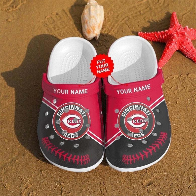 Custom Name Cincinnati Reds Rubber Clog Shoescrocband Clogs Comfy Footwea