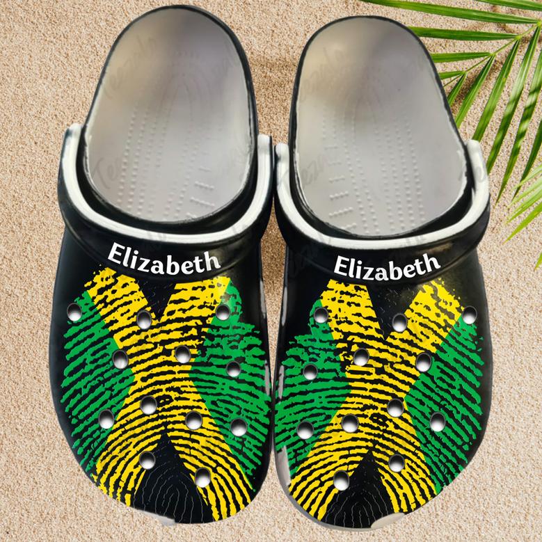 Custom Name Jamaica Dna Clogs Shoes
