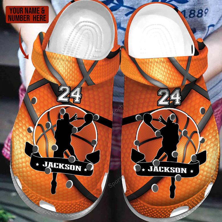 Custom Name Number Basketball Player Hoop Clogs Shoes