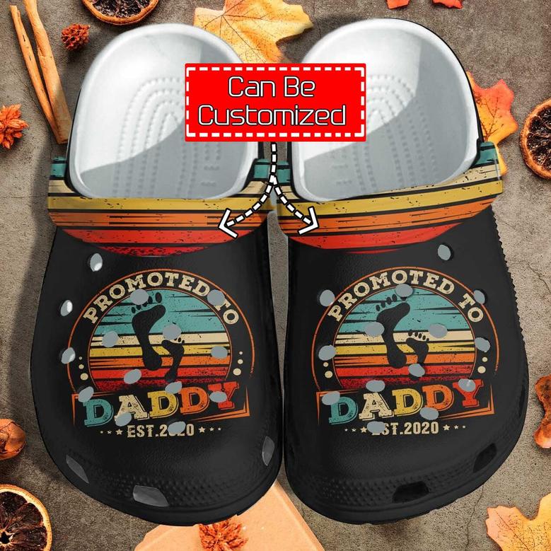 Custom Personalized Promoted To Daddy Father Day Gifts Clog Shoes