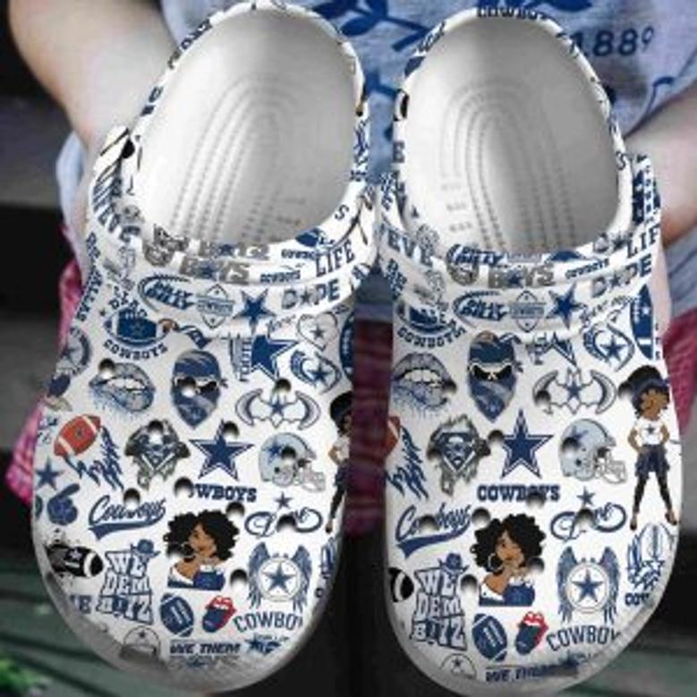 Dallas Cowboys Nfl Crocs Crocband Clogs Shoes