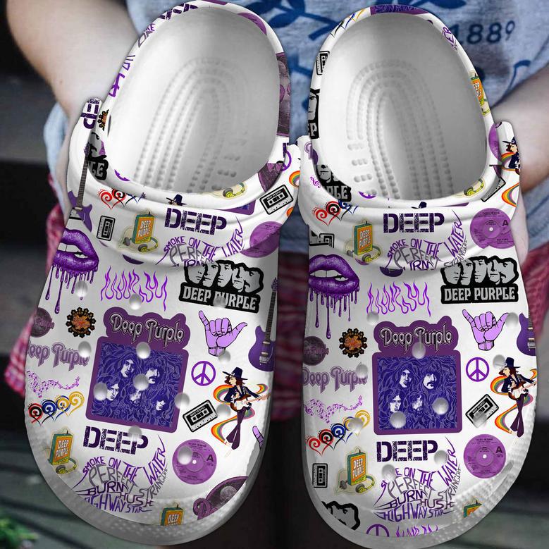 Deep Purple Rock Band Music Crocs Crocband Clogs Shoes