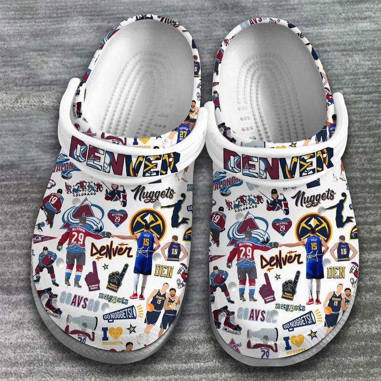 Denver Nuggets Nba Basketball Sport Crocs Crocband Clogs Shoes