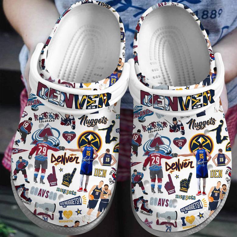 Denver Nuggets Nba Basketball Sport Crocs Crocband Clogs Shoes