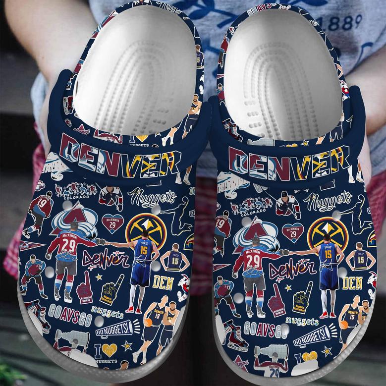 Denver Nuggets Nba Basketball Sport Crocs Crocband Clogs Shoes