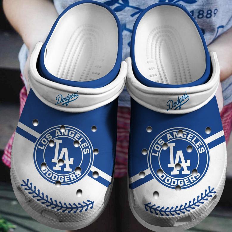 Dodgers White-Blue Clog Shoesshoes