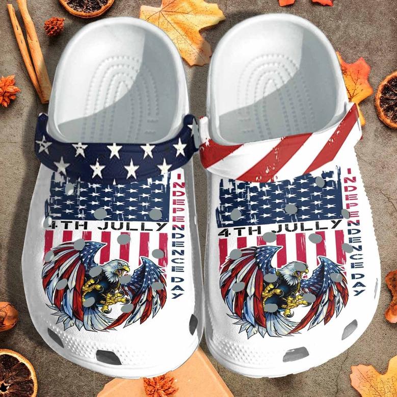 Eagle Usa Custom Shoes Clogs - 4Th July Independence Day Outdoor Shoe Birthday Gift
