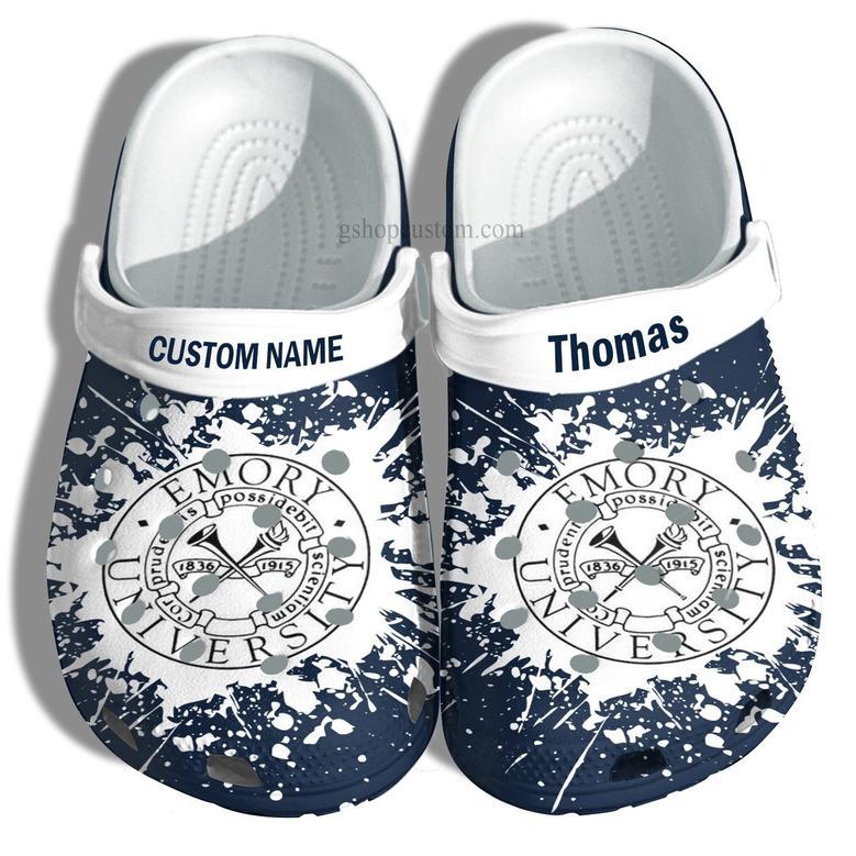 Emory University Graduation Gifts Croc Shoes Customize- Admission Gift Shoes