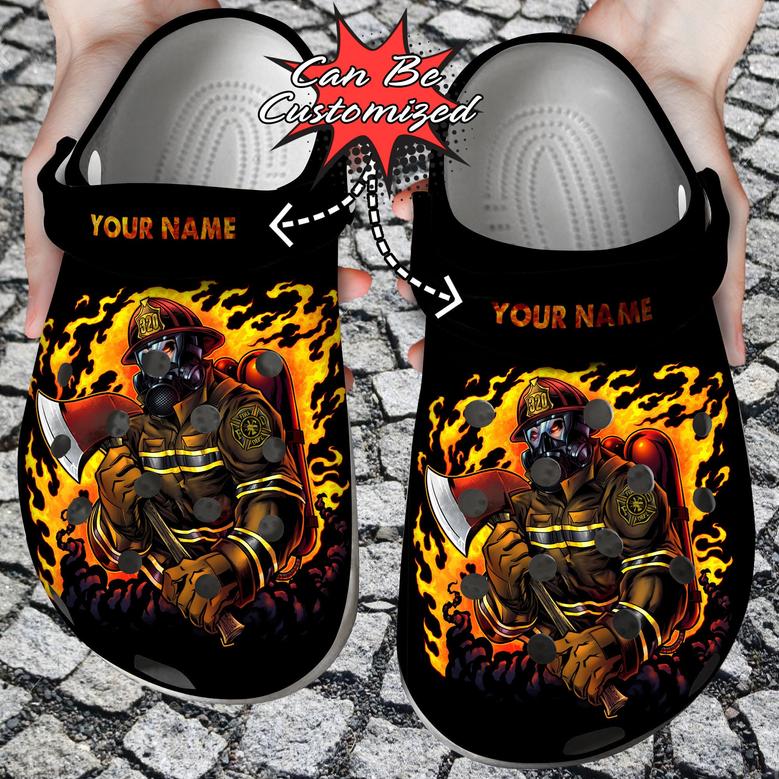 Firefighter Personalized Fire Firefighter Man Clog Shoes