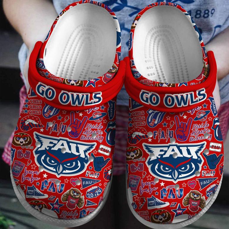 Florida Atlantic Owls Ncaa Sport Crocs Crocband Clogs Shoes