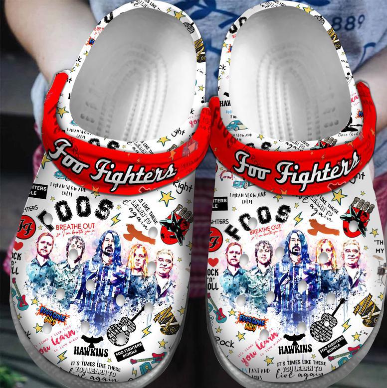 Foo Fighters Music Crocs Crocband Clogs Shoes For Men Women And Kids